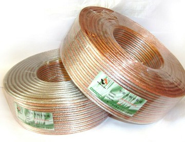 音頻線 音源線 喇叭線 純銅2X500芯透明金銀音響線、1000支音響音頻連接線、工程喇叭線