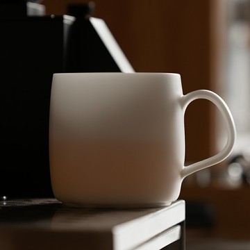 德化羊脂玉冰種玉白瓷大容量馬克杯精致高端辦公室陶瓷茶杯水杯子