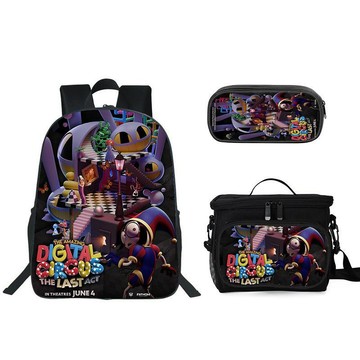 🚀賣場新品🚀神奇數字馬戲團The AmazingDigita學生三件套40cm書包筆袋餐