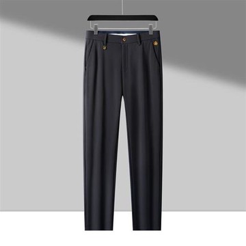 【巴黎精品】休閒褲保暖長褲-彈力西裝褲輕奢商務修身純色男褲子2色a1iy22