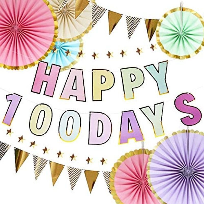 iwlorys 100日祝い 飾り 男の子 女の子 誕生日 飾り付け ペーパー ファン セット お食い初め 飾り ハーフバースデー パーティ 通販  LINEポイント最大0.5%GET | LINEショッピング