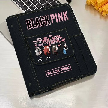 ✨小象優選✨BLACKPINK粉墨ins追星少女筆記本活頁手賬本A5學生男女日記本子
