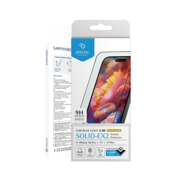 imos iPhone 17 系列 2.5D RPF80霧面低藍光保護貼 17 Pro / 17 Pro Max / Air