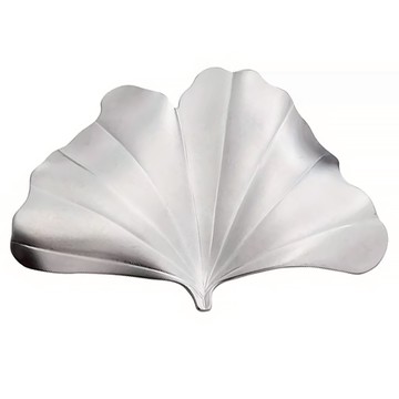 燕振興 不鏽鋼筷架 18-8不鏽鋼 日本製造  銀杏葉 銀色  1個