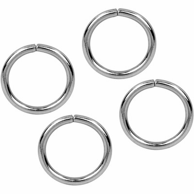 丸カン 内径21mm ニッケル 4コ入り 協進エル 71007-01 クリックポスト(メール便)選択可。