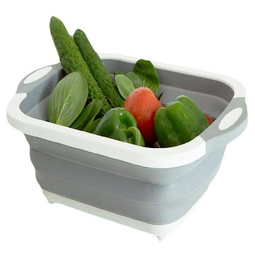 多功能折疊收納瀝水砧板 40 x 30 x 14cm 白色  1個