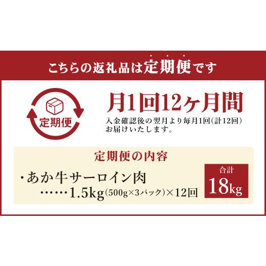 ふるさと納税 熊本県 高森町 あか牛 すきやき しゃぶしゃぶ用 サーロイン肉 1.5kg（500ｇ×3）熊本産