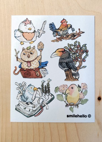 貼紙/和紙貼紙/手帳貼紙 鳥鳥I