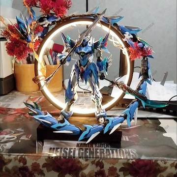 鋼彈手辦拼裝模型展示架網紅燈圈機甲戰士mg紅異端背景板地臺擺件 鋼彈展示 手辦展示 鋼彈地台