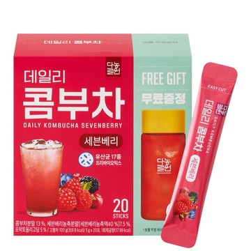 🇰🇷 韓國 DANGWON 康普茶七莓口味｜20入條狀包裝＋附水壺｜氣泡感輕盈｜17種益生菌 × 益生元