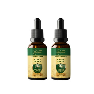 蜂膠/花粉 Apoidom亞波盾 頂級巴西米納斯綠蜂膠液_30mlX2瓶-原膠量25%