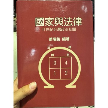 【823I-2箱】庫存📕八成新/絕版，《國家與法律：廿世紀台灣政治見聞》，蔡墩銘 編著，2002/09臻品齋書店