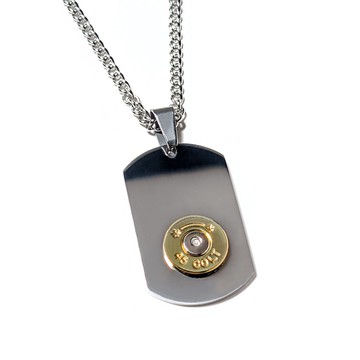 Bullet .45子彈軍牌項鍊（金屬狗牌吊牌個性復古質感潮流潮男潮牌特殊造型不鏽鋼合金項鏈潮項鍊 男生男性男士中性 男