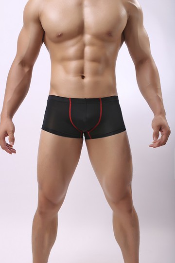 【我塑我形】冰絲涼爽輕柔男士平角褲(黑)