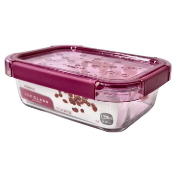 KOMAX 艾斯長型保鮮盒 耐熱-40~106℃ 可微波爐/電鍋/洗碗機/烘碗機 透明上蓋 強化玻璃 好密封 可堆疊收納  1個  1個容器 + 1個蓋子