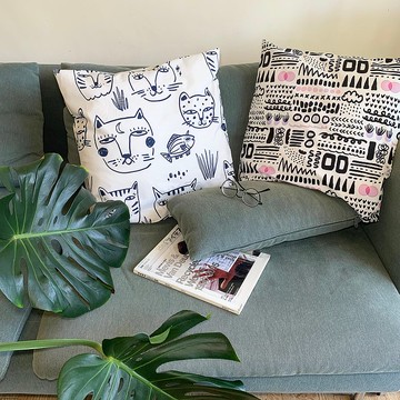 信封式印花抱枕套