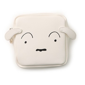 蠟筆小新皮革小方包(小白大臉)