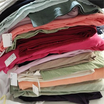 純棉布料白色彈力萊卡莫代爾紅色汗布T恤秋衣褲服裝面料春秋款