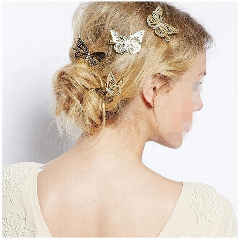ヘアアクセサリー ヘアピン ヘアクリップ 蝶 バタフライ ゴールド ヘアアレンジ 髪飾り かわいい パーティー レディース アクセサリー 通販 Lineポイント最大0 5 Get Lineショッピング