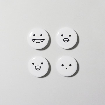 POPOLAND / 波寶表情款 - 亮面圓形胸章組 (4入)