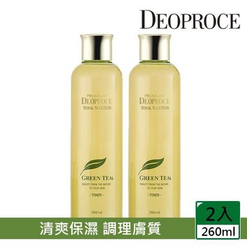 【韓國Deoproce】靚膚彈力保濕化妝水260 mlx2入(綠茶萃取 控油 清爽  細緻毛孔) 效期至:2026.10