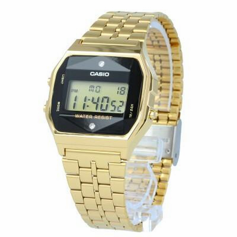 A-159 天然ダイヤモンド 付きチープカシオ ゴールド CASIO カシオ