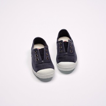 西班牙國民帆布鞋 CIENTA 70777 77 暗藍色 洗舊布料 童鞋