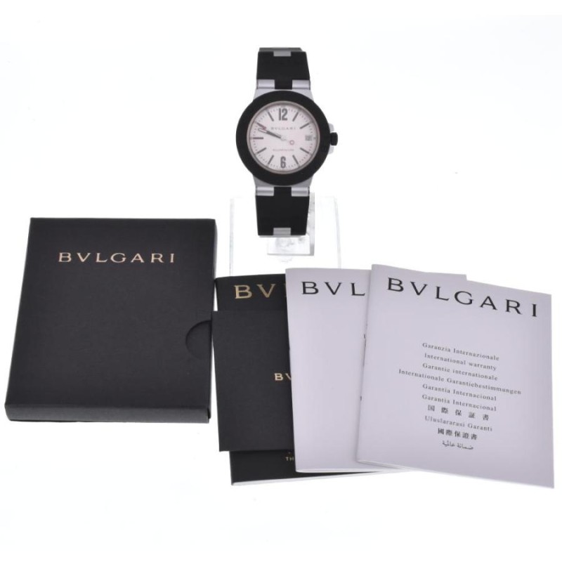 ☆良品【BVLGARI】ブルガリ アルミニウム AL38TA アルミニウム/ラバー 自動巻き メンズ M#117754 | LINEブランドカタログ