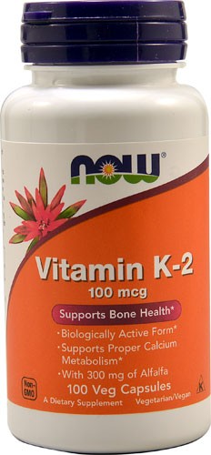 NOW Foods Vitamin K-2 100 mcg - 100 Vegetarian Capsules