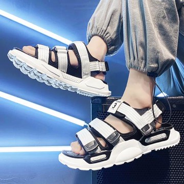 涼鞋男款夏季外穿潮流運動防滑休閑防臭開車戶外踩屎感沙灘涼拖鞋