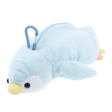 sun-star nuimee 絨毛軟趴可吊掛玩偶筆袋  1個  企鵝