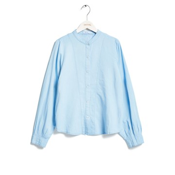 SOMETHING｜女裝｜剪接打摺袖長袖襯衫