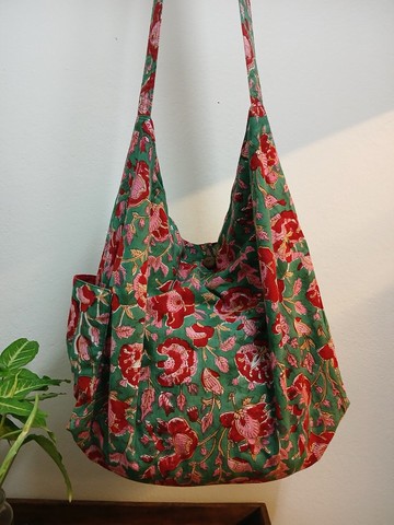 印度手工絹版印花棉包、肩背包、公事包