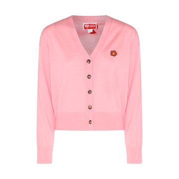 Kenzo - Faded Pink Wool Boke Flower Cardigan