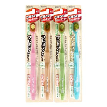 小禮堂 EBiSU 環保6列寬幅牙刷 (4色隨機出貨)