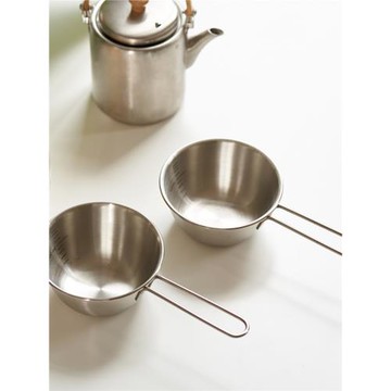 肆月 不銹鋼水瓢家用級食品廚房水勺水舀子短柄勺子高顏值舀水