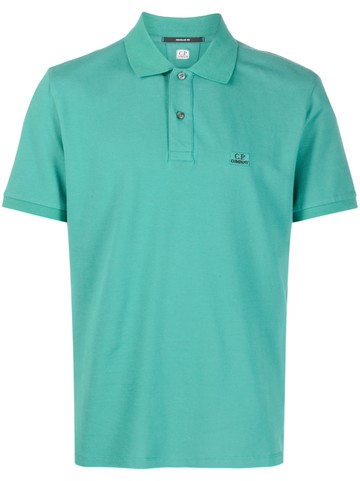 C.P. Company - short-sleeve polo shirt - men - Cotton/Spandex/Elastane - M - Green