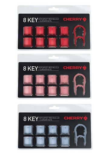 【享最高折300】CHERRY 櫻桃 8key鍵帽組(W,A,S,D, ↑,↓, ←,→) +拔鍵器/紅色/粉色/藍色