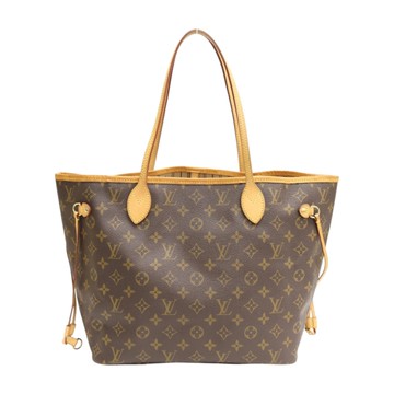 LOUIS VUITTON LV 路易威登 棕色 原花帆布 Neverfull MM 手提包 【二手名牌BRAND OFF】