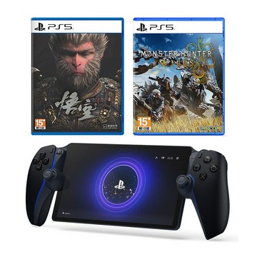 SONY PS Portal Remote Player 午夜黑+PS5 黑神話 悟空+PS5 魔物獵人 荒野(中文版)