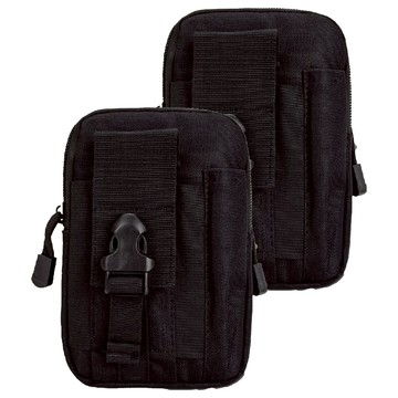 小麥購物 多功能腰包 G534 116g 2個  17 x 10 x 厚5.5cm  純黑色