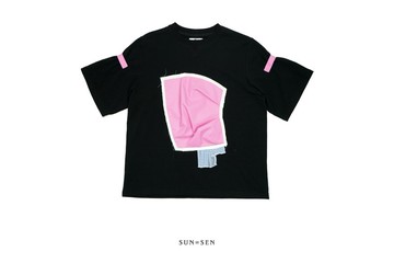 混亂藝術印花上衣