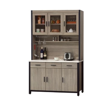 ASSARI-麥德爾4尺餐櫃全組(寬121x深43x高203cm)