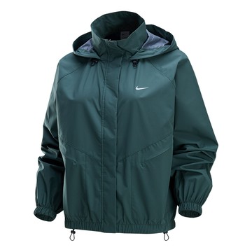 Nike Swift SF JKT 女款 綠色 運動 休閒 口袋 拉鍊 縮口 風衣 連帽 外套 FB7493-338