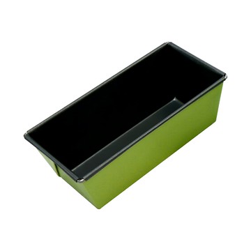 CakeLand 不沾矽利康活動式長方形派盤 BLACK系列 - 24.7x9.9x2.3cm  矽鋼板耐熱250度  24cm  1個