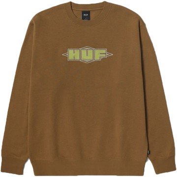 【HUF】242A31335 QUALITY CREWNECK SWEATSHIRT 大學T (棕色)