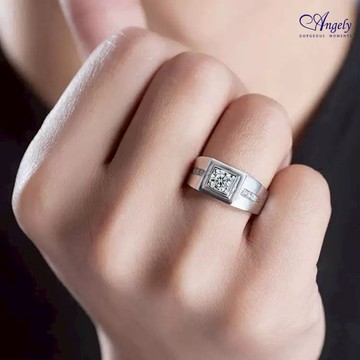 [快速出貨]【Angely】設計感簡約造型男戒(享盒裝服務)｜生日禮物 男生禮物 禮物推薦