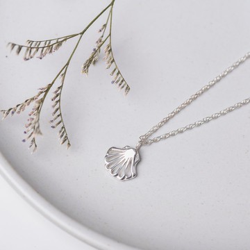 。In The Ocean。NO.07-1 鏤空貝殼 項鍊/925純銀