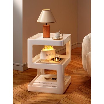 奶油風沙發邊幾客廳家用創意茶幾輕奢鐵藝床頭柜簡約臥室邊柜角幾