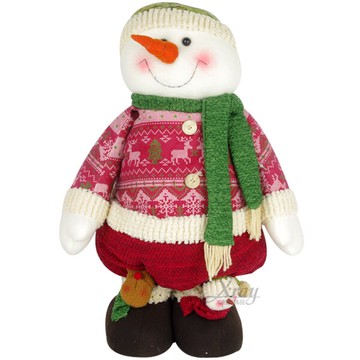 48" 伸縮聖誕玩偶擺飾(雪人)，佈置/聖誕裝飾/擺飾/交換禮物/聖誕節禮物，X射線【X295936】